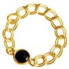 Gemshine - Damen - Ring - Vergoldet - Onyx - Schwarz - Beweglich - Geschmeidig – Bild 3