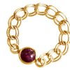 Gemshine - Damen - Ring - Vergoldet - Rubin - Rot - Beweglich - Geschmeidig