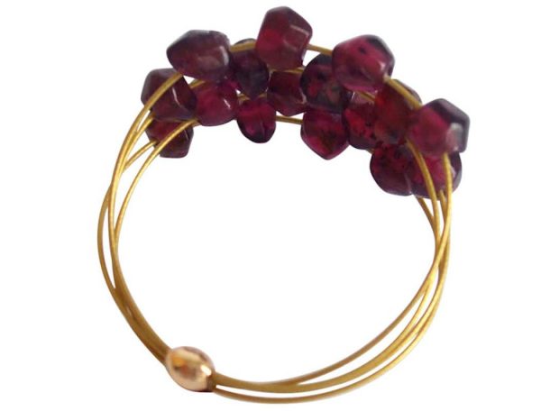 Gemshine - Damen - Ring - Vergoldet - Granat - Dunkelrot, Ringgröße:60 (19.1) – Bild 5