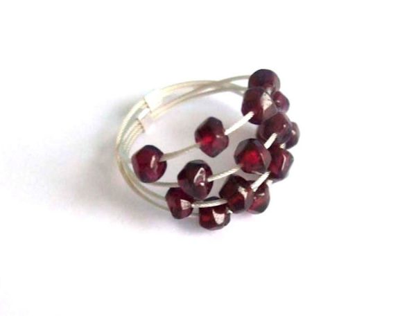Gemshine - Damen - Ring - 925 Silber - Granat - Dunkelrot, Ringgröße:62 (19.7) – Bild 4