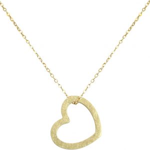 Gemshine  - Damen - Herz - Halskette - Anhänger - 925 Silber - Vergoldet - 2,5 cm