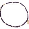 Gemshine - Damen - Halskette - Anhänger - Amethyst - 925 Silber - Vergoldet - Lebensbaum - Violett - 45 cm