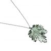 Gemshine - Damen - Halskette - Anhänger - 925 Silber - Blatt - Chrysanthem - Natur - 3,5 cm – Bild 3