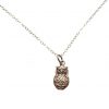 Gemshine - Damen - Halskette - Anhänger - Bronze - Vergoldet - UHU - 2 cm