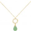 GEMSHINE Damenhalskette aus hochwertig vergoldetem 925 Silber mit YOGA Lotusblume und Chalcedon Edelstein edler Qualität. Made in Madrid / Spanien. Im eleganten Schmucketui mit Geschenkverpackung. – Bild 3