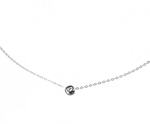 Gemshine - Damen - Halskette - 0,03 Karat Diamant - 925er Sterling Silber - 42 cm – Bild 4