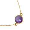 Gemshine - Damen - Armband - Vergoldet - Amethyst - Lila - Violett - Facettiert - 19 cm – Bild 3