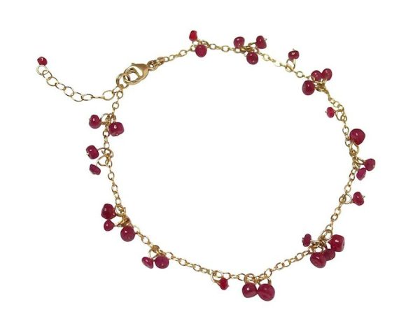 Gemshine - Damen - Armband - Vergoldet - Rubin - Rot - CONFETTI – Bild 3