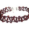 Gemshine - Damen - Halskette - Collier - 925 Silber - Granat - Perlen - Rot - Größenverstellbar – Bild 4