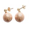 Gemshine - Damen - Ohrringe - Perlen - Rose Champagne - Vergoldet - 12 mm – Bild 3