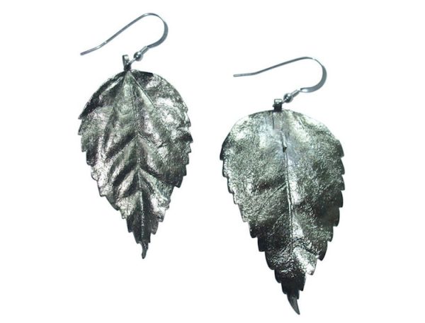 Gemshine - Damen - Ohrringe - 925 Silber - Blatt - Natur - 6 cm – Bild 4