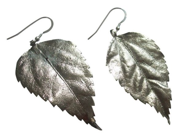 Gemshine - Damen - Ohrringe - 925 Silber - Blatt - Natur - 6 cm – Bild 5