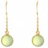 Gemshine - Damen - Ohrringe - Ohrhänger - 925 Silber - Vergoldet - Chalcedon - Meeresgrün - 3,1 cm – Bild 3