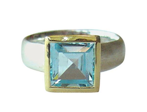 Gemshine - Damen - Ring - Silber 925 - Vergoldet - Topas - Blau, Ringgröße:52 (16.6) – Bild 4