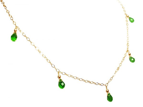 Gemshine - Damen - Halskette  - Vergoldet - Peridot - Tropfen - Facettiert - Grün - 50 cm - Längenverstellbar – Bild 5