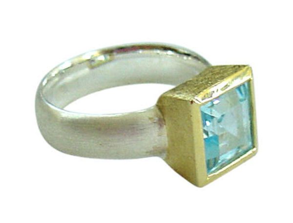 Gemshine - Damen - Ring - Silber 925 - Vergoldet - Topas - Blau – Bild 5